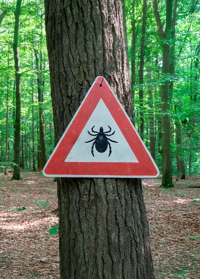 tick warning sign